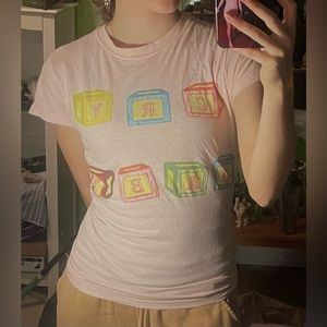 Baby pink “Cry Baby” shirt cute Women’s s